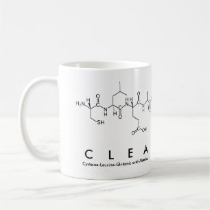 Caneca De Café Clea peptide name mug