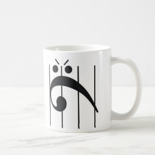 Caneca De Café Clef baixo irritado