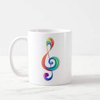 Caneca De Café Clef (trecho de arco-íris)