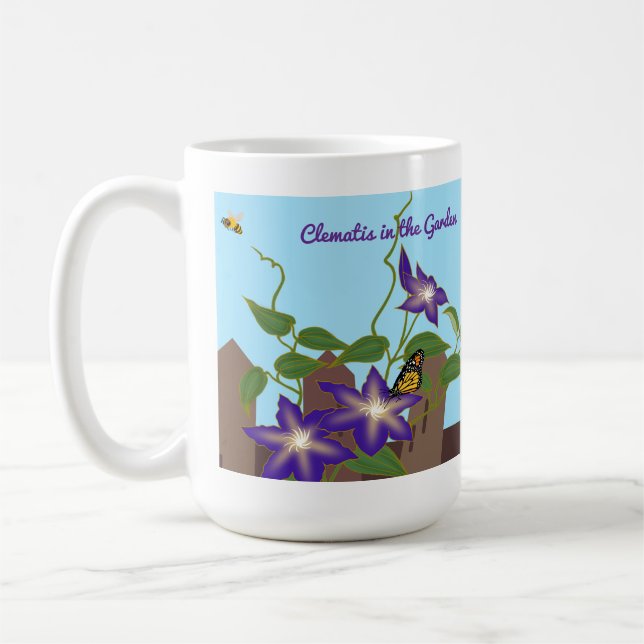 Caneca De Café Clematite no Jardim  (Esquerda)