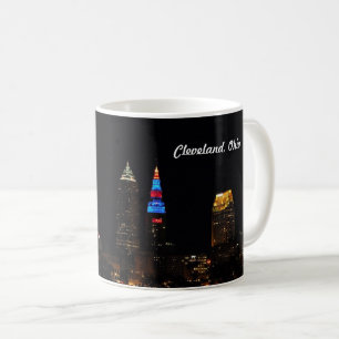 Caneca De Café Cleveland OH Night Skyline