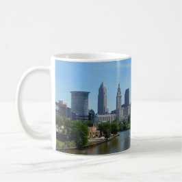Caneca De Café Cleveland Ohio River Skyline Mug