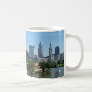 Caneca De Café Cleveland Ohio River Skyline Mug