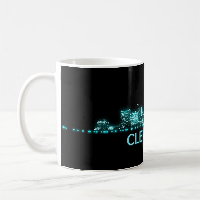 Caneca De Café Cleveland Skyline (Esquerda)