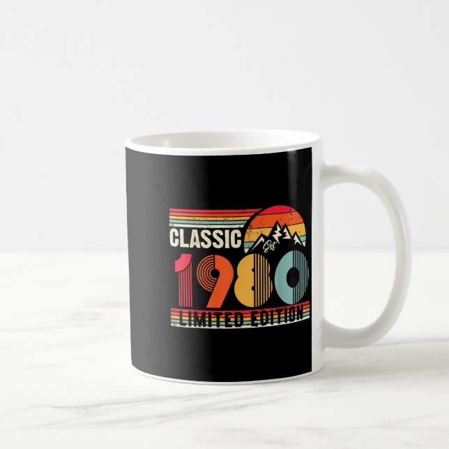 Caneca De Café Clic 1980 Limited Edition 45 Year Old 45th Birthda (Direita)