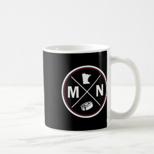 Caneca De Café Clic Minnesota Hockey Mn Contorno