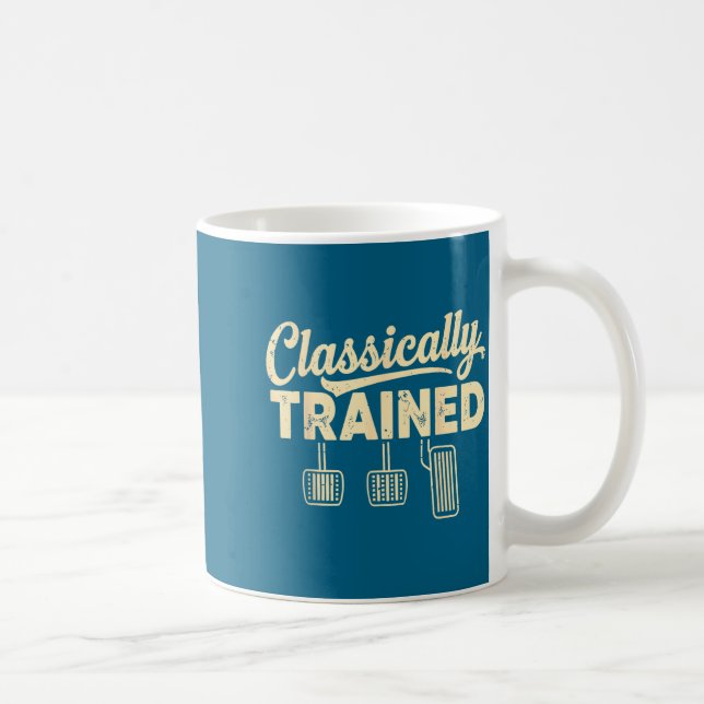 Caneca De Café Clically Trained Retro Racing Three Pedals Manual  (Direita)