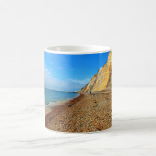 Caneca De Café Cliff e praia em Alum Bay