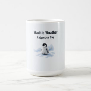 Caneca De Café Clima de Bamboleio Dia da Antártida