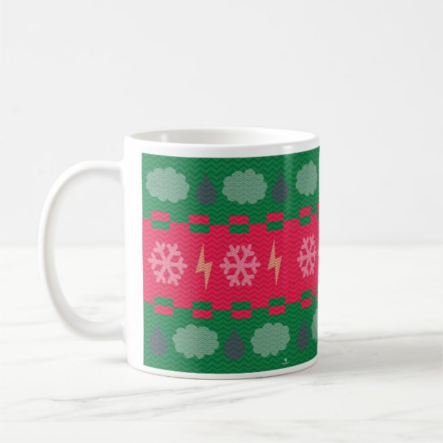 Caneca De Café Clima de Suéter Diversão Design de Férias de Inver (Esquerda)