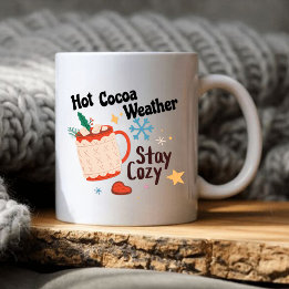 Caneca De Café Clima Quente De Cacau - Mantenha-Se Cansado