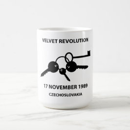 Caneca De Café Clinking keys - velvet revolution symbol