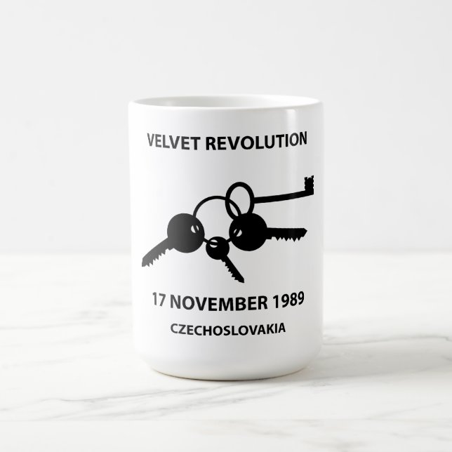 Caneca De Café Clinking keys - velvet revolution symbol (Centro)