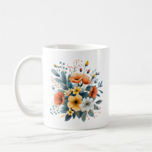 Caneca De Café Clipart de Flores Boho do Dia das Mães-61983
