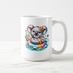 Caneca De Café Clipart de Sublimação de Coala de Verão-97702