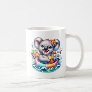 Caneca De Café Clipart de Sublimação de Coala de Verão-97702