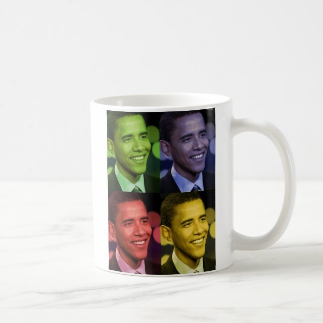 Caneca De Café clors, Obama 08 (Direita)