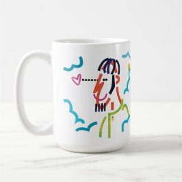 Caneca De Café Cloud 9 Abstrato Modern Art Illustration Mug