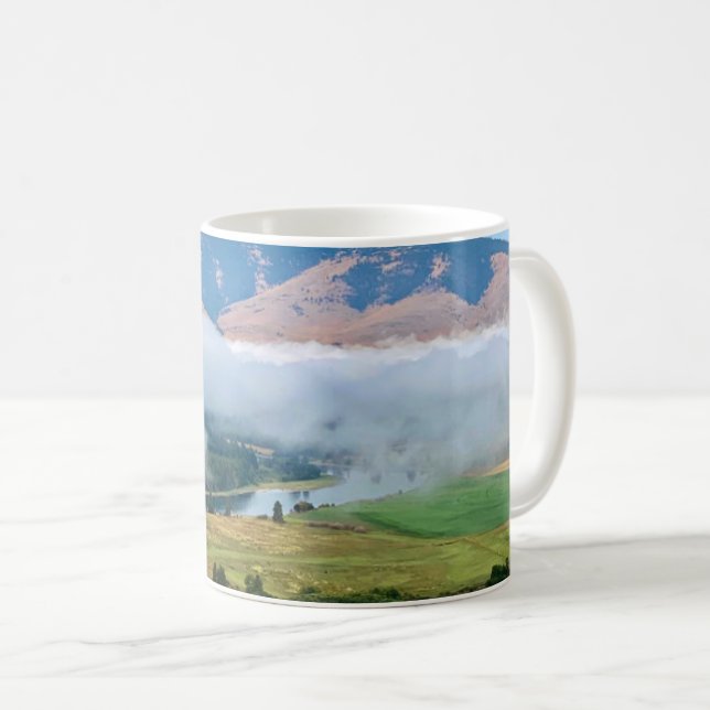 Caneca De Café Clouds Over Flathead River (Frente Esquerda)