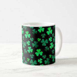 Caneca De Café Clover Shamrock Dia de São Patrício verde irland