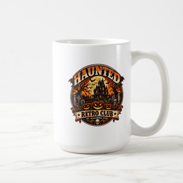 Caneca De Café Clube Assombrado Retrô (Direita)