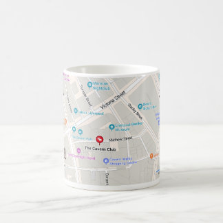 Caneca De Café Clube Cavern Mathew Street Liverpool Mapa