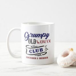 Caneca De Café Clube da Mulher Velha Mal-Humorada Engraçado