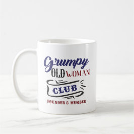 Caneca De Café Clube da Mulher Velha Mal-Humorada Engraçado
