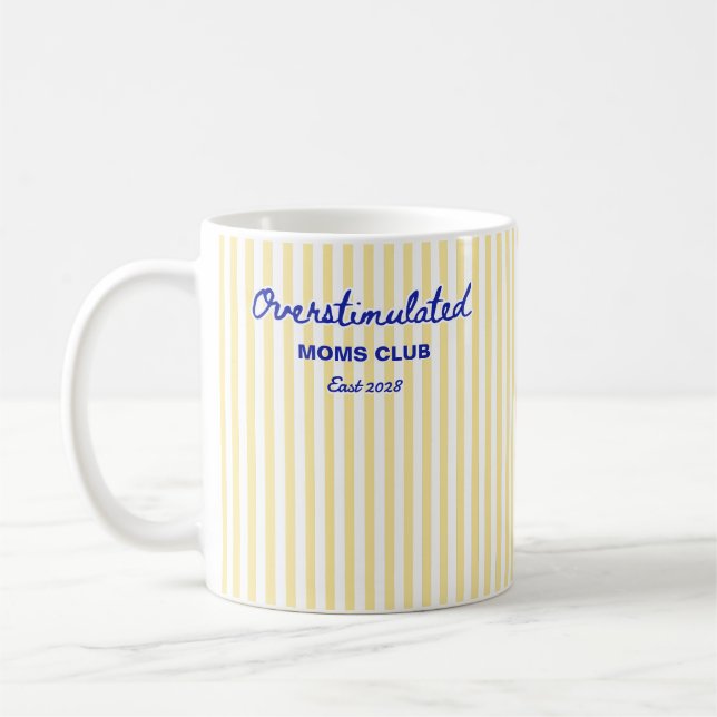 Caneca De Café Clube das Mães Superestimuladas Presente Divertido (Esquerda)