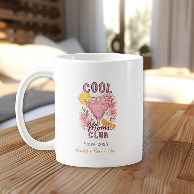 Caneca De Café Clube das Mãs Cool Personalizado (Custom "Cool Moms Club" Coffee Mug)