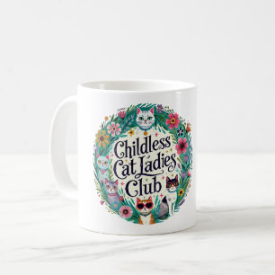 Caneca De Café Clube das Mulheres de Gato Sem Fios