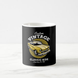 Caneca De Café Clube de Carros Clássicos Personalizados Vintage