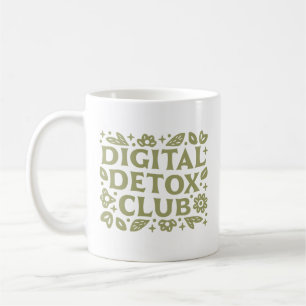 Caneca De Café clube de desintoxicação digital bem-estar garota e