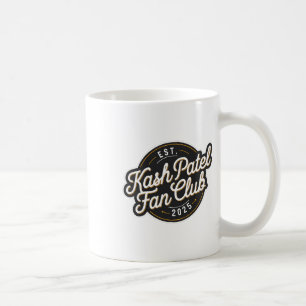 Caneca De Café Clube de Fãs de Kash Patel Est. 2025 Logotipo Vint