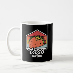 Caneca De Café clube de fãs de taco tacos retrô comida mexicana