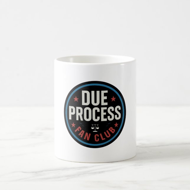 Caneca De Café Clube de Fãs do Devido Processo – Protesto Abolir  (Centro)