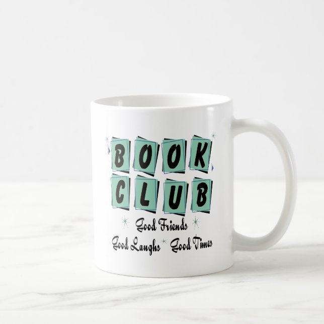 Caneca De Café Clube de leitura retro - bons amigos, épocas e (Direita)