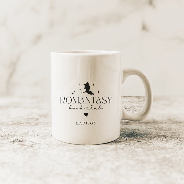 Caneca De Café Clube de Leitura 'Romantasy' Personalizado Elegant (Criador carregado)