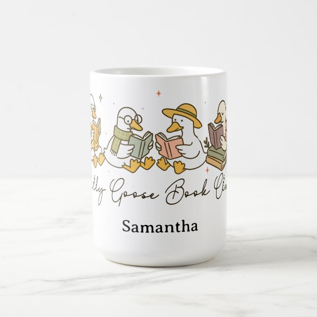 Caneca De Café Clube de Leitura Silly Goose Personalizado (Centro)