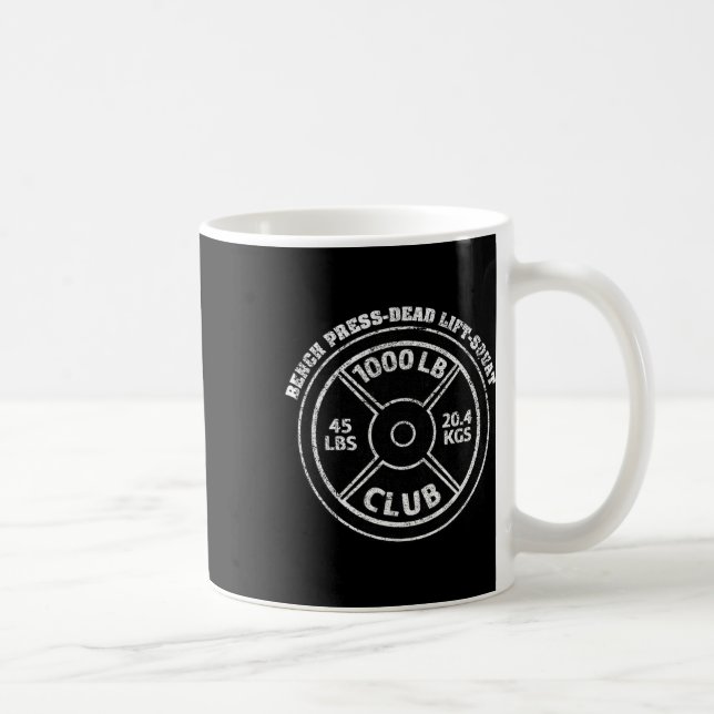 Caneca De Café Clube de Levantamento de Peso de 1000 Libras Acade (Direita)