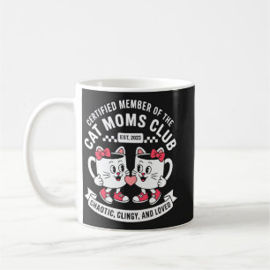 Caneca De Café Clube de Mães de Gato Certificadas Caótico Apegado