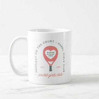 Caneca De Café Clube de padel meninas estética rosa