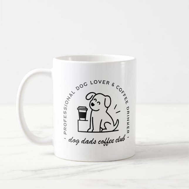 Caneca De Café Clube de pais amantes de cães e café engraçado (Esquerda)