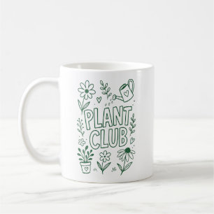 Caneca De Café Clube de Plantas Jardim Amante de Plantas