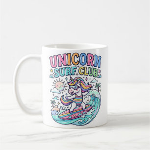Caneca De Café Clube de Surfe Unicórnio