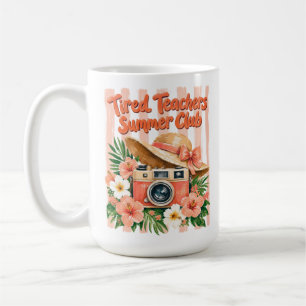 CANECA DE CAFÉ CLUBE DE VERÃO DE PROFESSORES CANSAÇADOS LARANJA