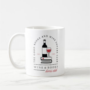 Caneca De Café Clube de vinhos e livros de estética sombria de ro
