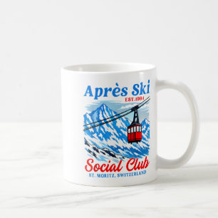 Caneca De Café Clube social de après ski esquiador esqui snowboar