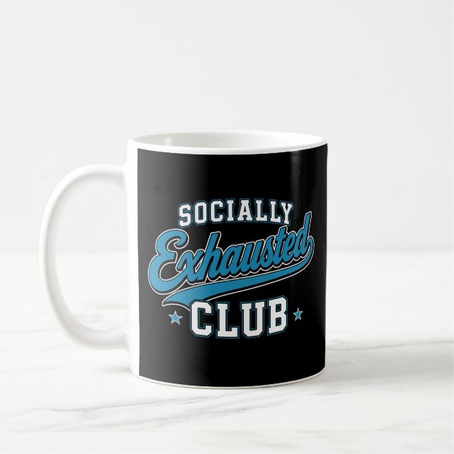 Caneca De Café Clube Socialmente Exausto (Esquerda)