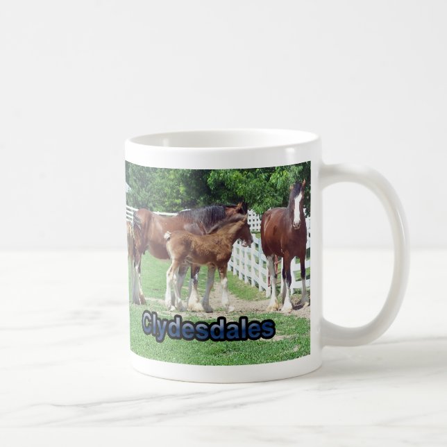 Caneca De Café Clydesdales (Direita)